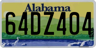 AL license plate 64DZ404