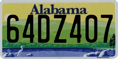 AL license plate 64DZ407