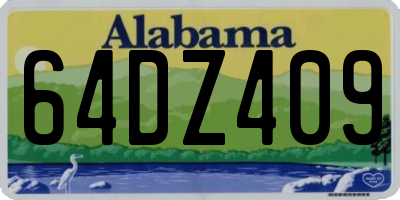 AL license plate 64DZ409