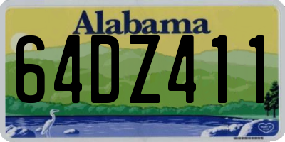 AL license plate 64DZ411
