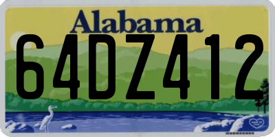 AL license plate 64DZ412