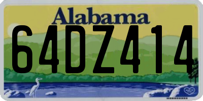 AL license plate 64DZ414