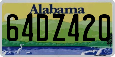 AL license plate 64DZ420