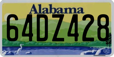 AL license plate 64DZ428