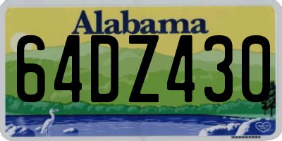 AL license plate 64DZ430