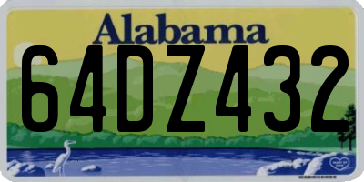 AL license plate 64DZ432