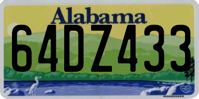 AL license plate 64DZ433