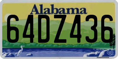 AL license plate 64DZ436