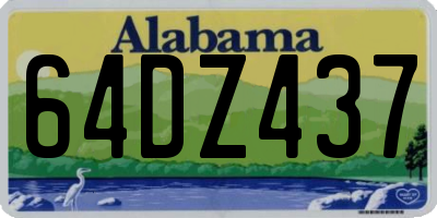 AL license plate 64DZ437