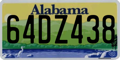 AL license plate 64DZ438