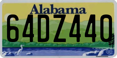 AL license plate 64DZ440