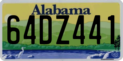AL license plate 64DZ441