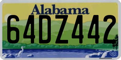 AL license plate 64DZ442