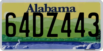 AL license plate 64DZ443
