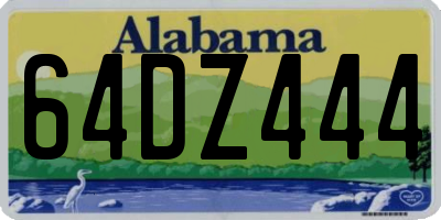 AL license plate 64DZ444