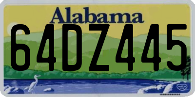 AL license plate 64DZ445
