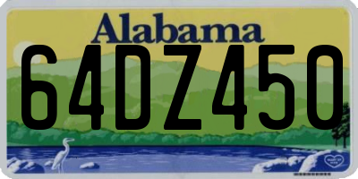 AL license plate 64DZ450