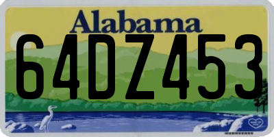 AL license plate 64DZ453