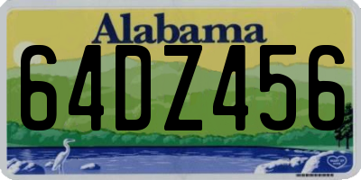 AL license plate 64DZ456