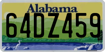 AL license plate 64DZ459