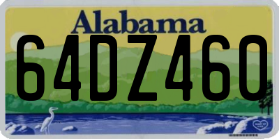 AL license plate 64DZ460