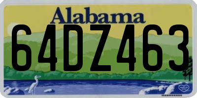 AL license plate 64DZ463