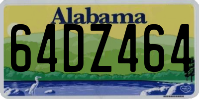 AL license plate 64DZ464
