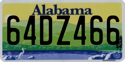 AL license plate 64DZ466