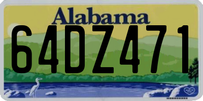 AL license plate 64DZ471