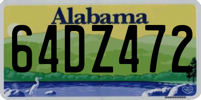 AL license plate 64DZ472