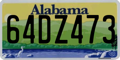 AL license plate 64DZ473