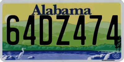 AL license plate 64DZ474