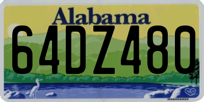 AL license plate 64DZ480