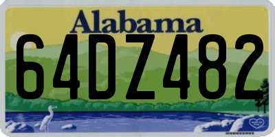 AL license plate 64DZ482