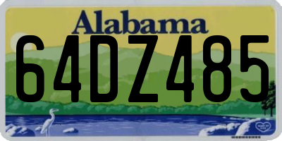 AL license plate 64DZ485