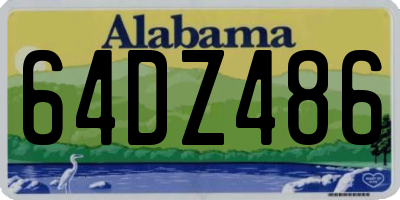 AL license plate 64DZ486