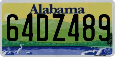 AL license plate 64DZ489