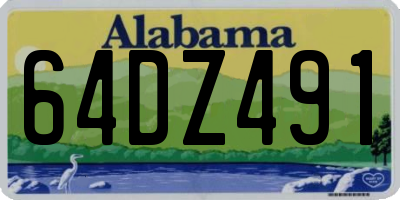 AL license plate 64DZ491