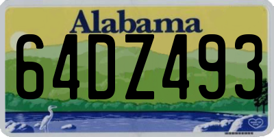 AL license plate 64DZ493