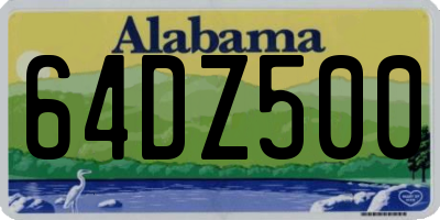 AL license plate 64DZ500