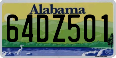 AL license plate 64DZ501