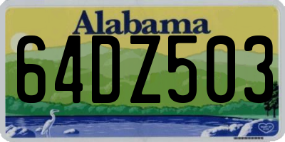 AL license plate 64DZ503