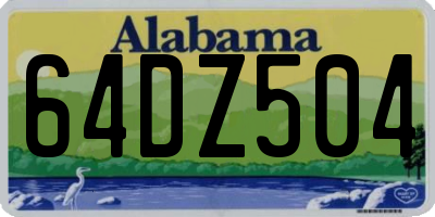 AL license plate 64DZ504