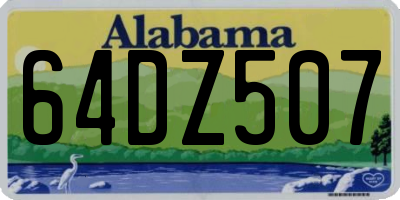 AL license plate 64DZ507