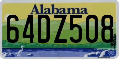 AL license plate 64DZ508