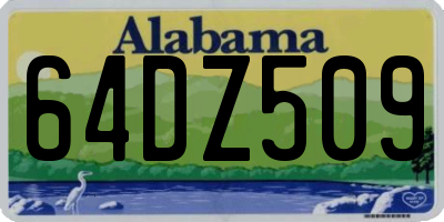 AL license plate 64DZ509