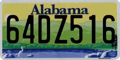 AL license plate 64DZ516