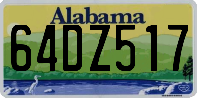 AL license plate 64DZ517