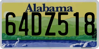 AL license plate 64DZ518