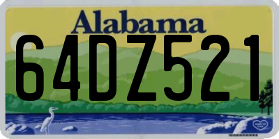 AL license plate 64DZ521